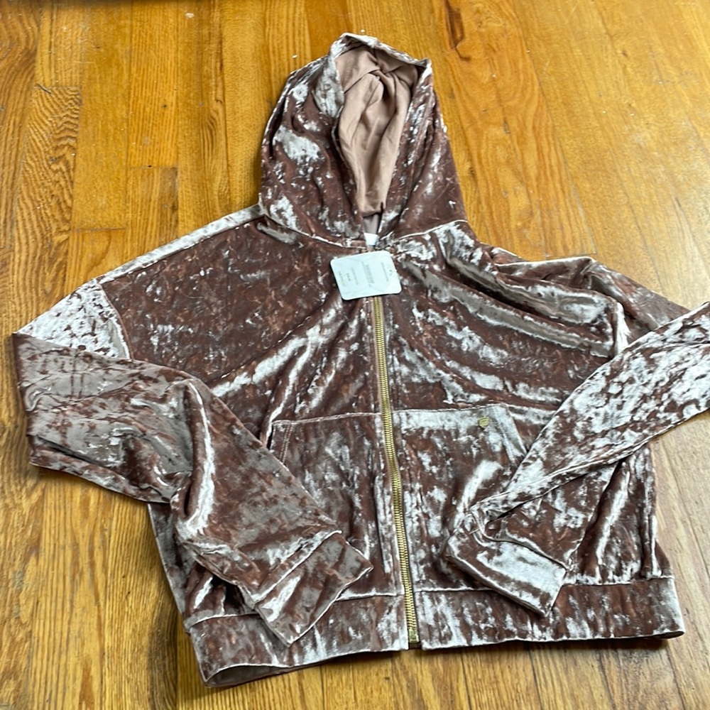 Fabletics Crushed Velour Zip Up